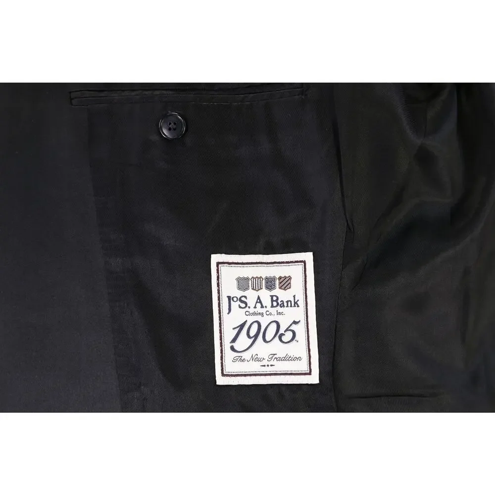 Jos A Bank Black 1-Btn Formal Tuxedo Wedding Slim Fit Suit 40S